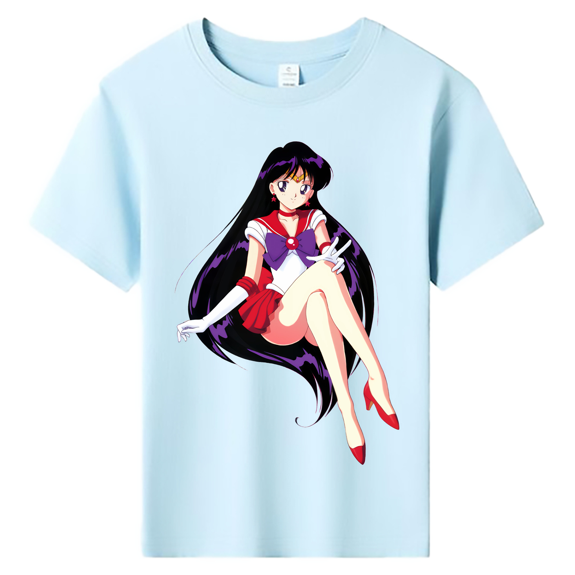 （画像用） 美少女戦士セーラームーン 火野レイ ひの レイ Sailor Moon Hino Rei （セーラーマーズ,Sailor Mars） 綿100％キッズTシャツ（フロントプリント）